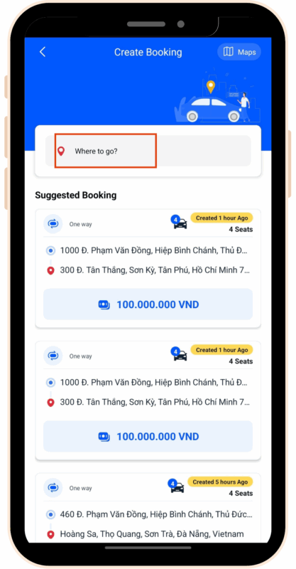 đặt xe bao chuyến