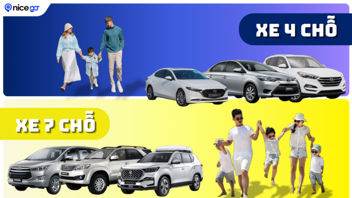 Dòng xe 4 chỗ và 7 chỗ NiceGo - Giải pháp di chuyển cho gia đình.